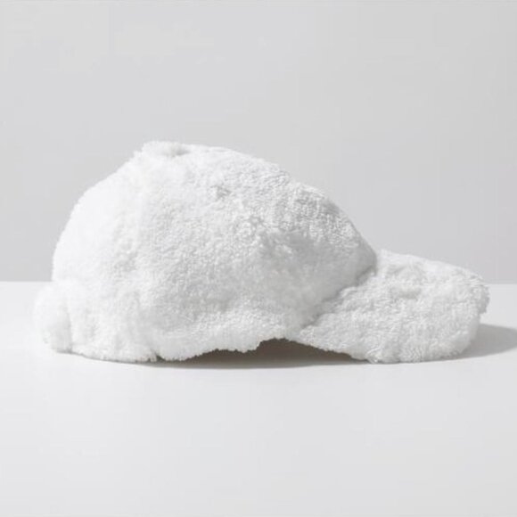 Marni: M Faux Fur Terry Cloth Embroidered Logo Baseball Cap FW24 - Picture 13 of 13